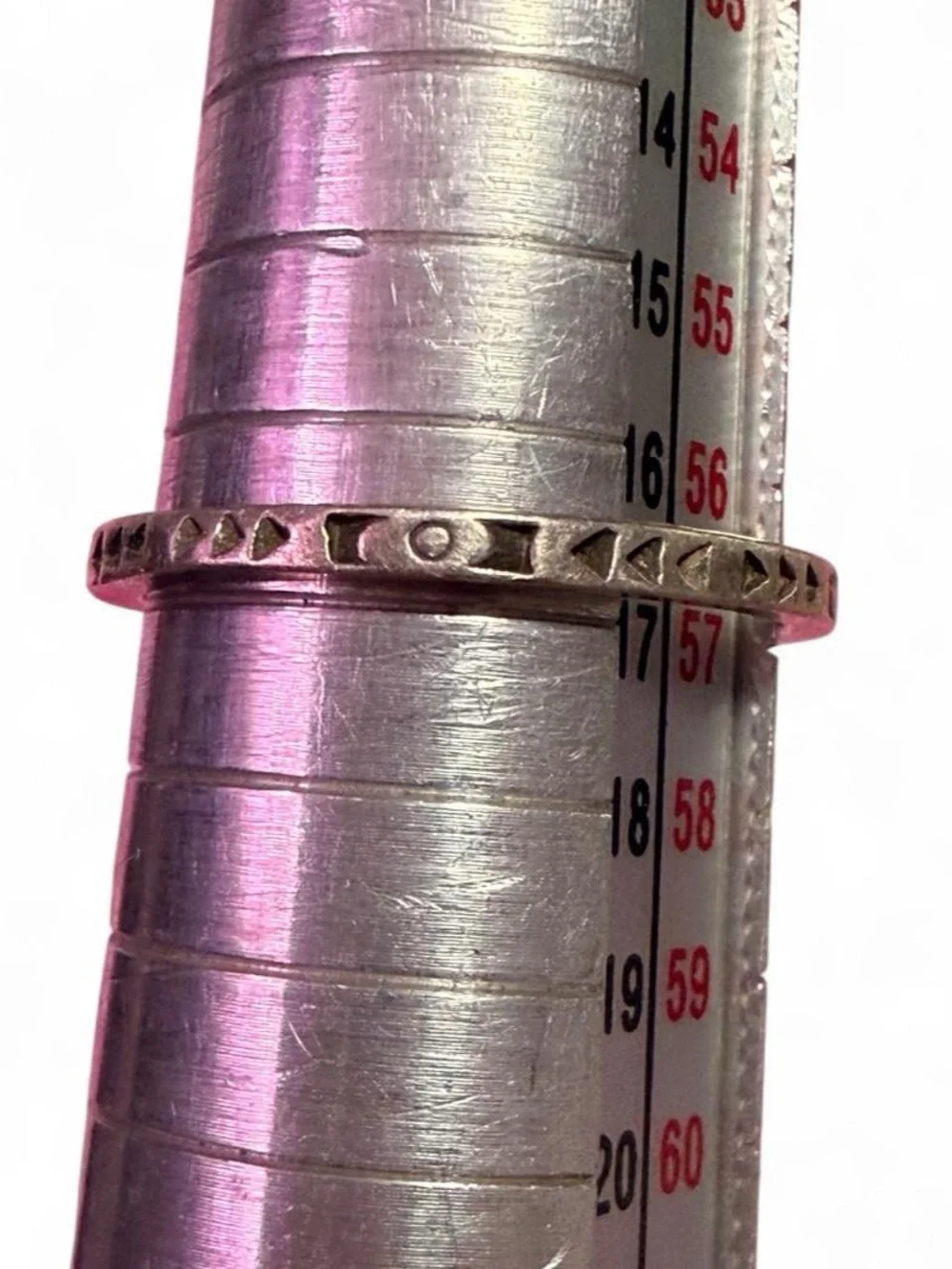 Sterling Silver Geometric carved arrow southwestern Band ring